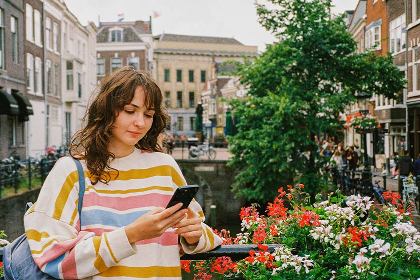 A photo showing an AUT student abroad