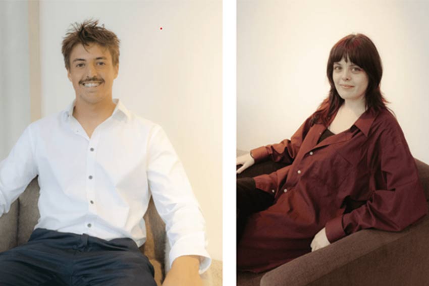 Award winners against white background